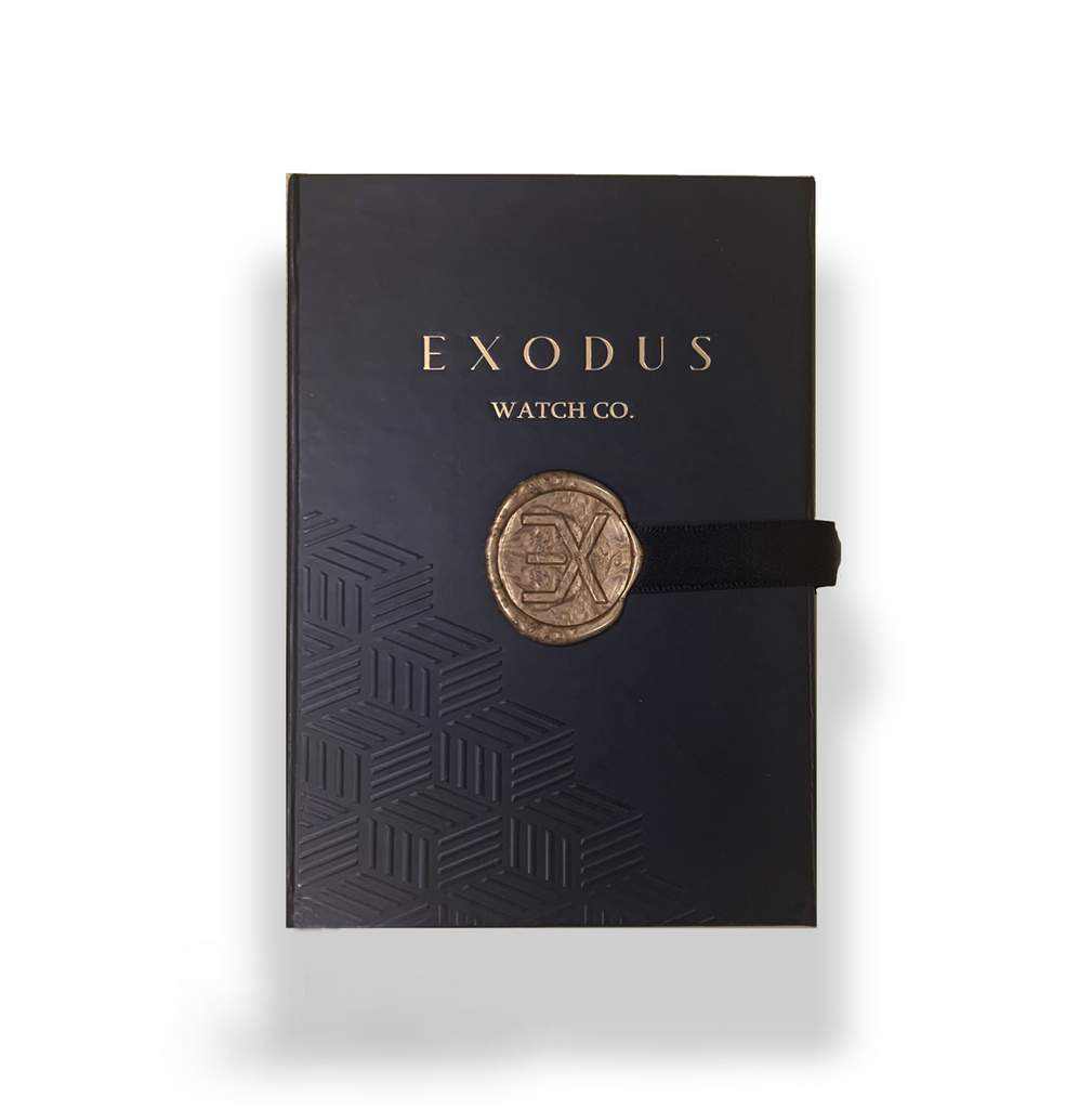 Luxury wax seal watch box. 10% of Exodus Watch Co. profits go to mental health awareness and initiatives. Complete your aesthetic now. 